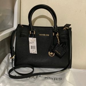 Michael Kors DILLON TZ EW Satchel black Saffiano leather